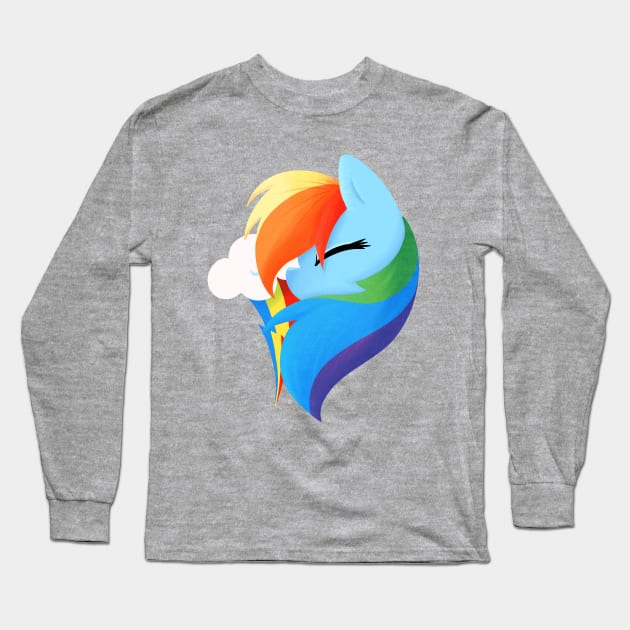 Pony Portrait - Rainbowdash Long Sleeve T-Shirt by SmidgeFidge